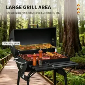 0" Portable Charcoal Barbecue Grill with Wheels On-Site
