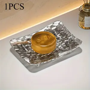 1/2PCS Glacier Pattern Soap Box - Self-Draining, No Drilling Required Resin Kitchen Soap Holder, Suitable for Home, Hotel and Dormitory, Shower Soap Dish, Soap Tray, for Countertop Use