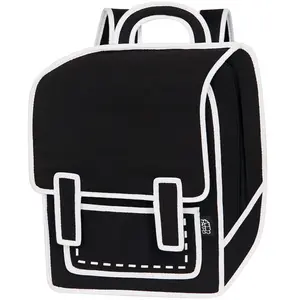 JumpFromPaper Spaceman Cartoon Backpack – Fun 2D Laptop Bag for Everyday Use,Multi Colors