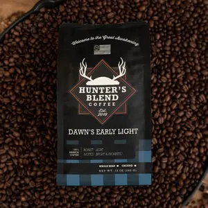 Hunter’s Blend Dawn's Early Light (Light Roast) Bright Smooth Morning Blend | 100% Arabica Coffee | 12oz | Whole Bean or Ground