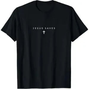 Jesus Saves Cross Subtle Christian Minimal Religious Faith T-Shirt