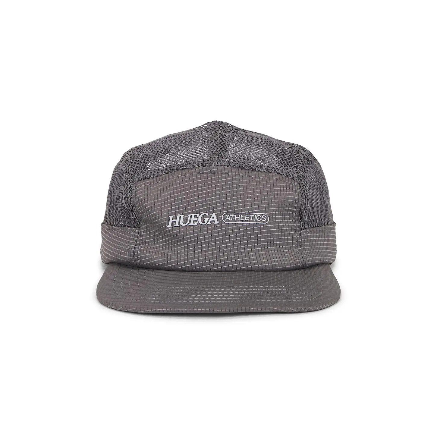 Huega House Flow Running Hat - Fashion Hats, Graphite, Adjustable Strap, OS Fit, Reflective Logo