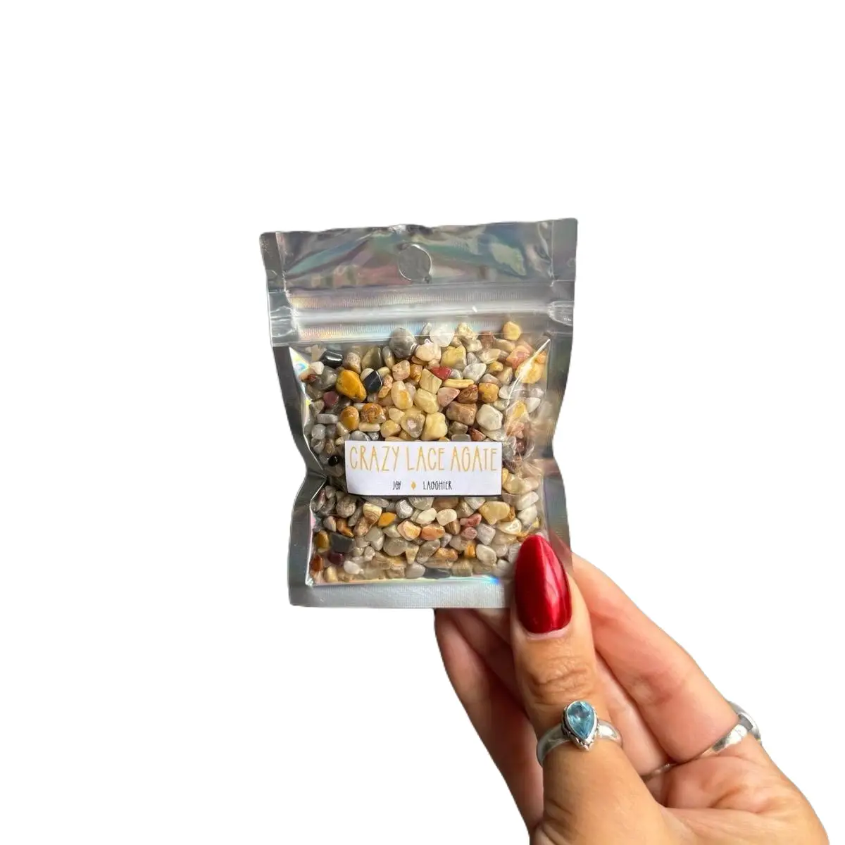 Crystal Chip Bags - Sapphire & Sage Artificial Rhinestone Decor Bow Rhinestone Decoration Pyrite