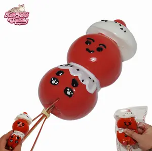 Christmas Fruit Pops Squishy, Handmade taba squishy, Food-Grade Silicone Slow-Rising Rebound Squishy, Sticky Squeeze Toys Gift, Fidget Toys for Stress Relief, Non-Toxic Sensory Toys (4.76oz/135g)