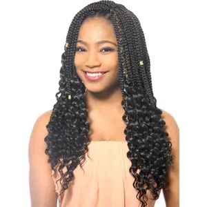 4X Box Braid Curly 18" Crochet Braid