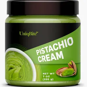 UNIQBITE Pistachio Cream, Natural Sweet Pistachio Butter Spread Paste for Dubai Chocolate Bar, No Palm-Oil, 7 oz (200g)