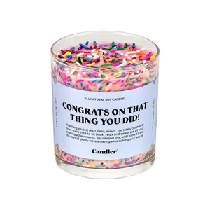 CONGRATS ON THAT THING CANDLE Colorful Ice Cream Scented Candle by Candier