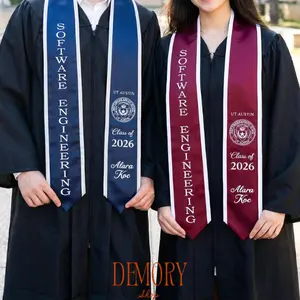 Custom Graduation Print Stole, Any Major Personalized College Sash, Trendy Cute Aesthetic Grad, Gift Name Teen Style Chic Vibe