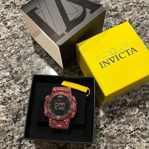Invicta Racing Burnout Digital Men's Watch - 52mm, Transparent, Pink