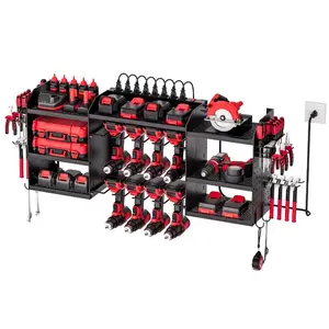 fathersdaygift  VEVOR Power Tool Organizer with Charging Station, 3 - Layer Power Tool Battery Storage Rack with 5.58 ft Power Strip, 8 Drill Holders 8 Outlets, Garage Tool Organizer for Garage, Workbench, WorkshopVEVOR Super Brand Day
