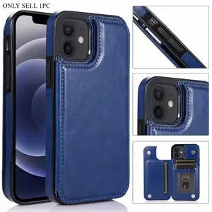 Phone Case - 2026 Wallet Cover for Iphone 17E/16/15/14/13/12/11 Pro Max, Featuring a Card Holder, PU Faux Leather Stand, Multiple Card Slots & Double Magnetic Closure, Sturdy Case