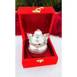 German Silver Mangal Kalash for Puja Or Housewarming Gift In Potli Bag