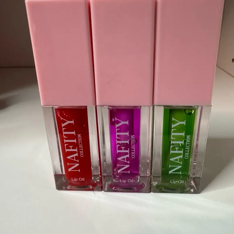 LIP OIL BUNDLE (3 Lip oils) Pomegranate, Cherry and Green.