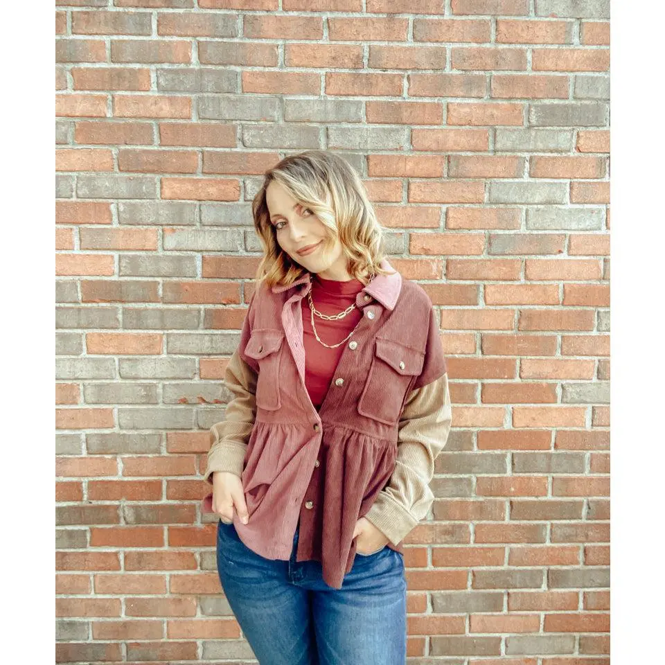 Babydoll Corduroy Shacket