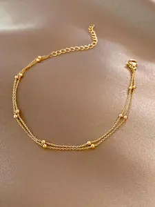 Elegant Double Layer Beaded Bracelet, Fashionable Matching Bracelet for Women & Girls, Trendy All-match  Exquisite Vintage Jewelry for Party, Daily Decor As Birthday Gift, Trendy Jewellery Accessories, Casual Trendy Jewelry