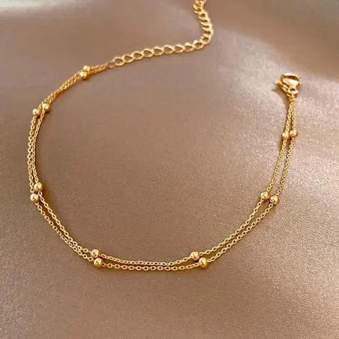 Elegant Double Layer Beaded Bracelet, Fashionable Matching Bracelet for Women & Girls, Trendy All-match  Exquisite Vintage Jewelry for Party, Daily Decor As Birthday Gift, Trendy Jewellery Accessories, Casual Trendy Jewelry, Double Layered Bracelets