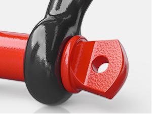 Nilight 2 Pack Small Shackles 5/8" D-Ring Shackle 3.25 Ton (7165 Lbs) Capacity Heavy Duty Off Road Recovery Shackle Kit for Cars and Other Applications for Tie Downs, Black Red