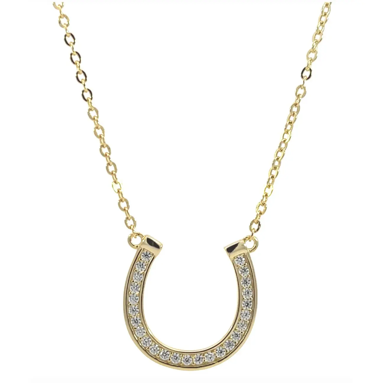 Lucky Horseshoe Gold Necklace Good luck Charm