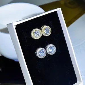 A pair of vintage-style round 2-carat diamond-studded earrings – stylish, delicate, and perfect as a gift for Mother’s Day, Valentine’s Day, or for your girlfriend or best friend. Ideal for parties, events, or everyday wear with jewelry. accessories women