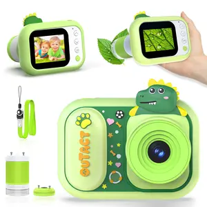 2 in 1 Microscope for Kids and Video Camera with 1000X Digital Microscope, 1080P Portable Handheld Kids Camera Toys with 2.4" Screen, Educational Science Kit Toys for 3-12 Age Years Old Boys Girls