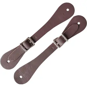 Set of 2 Handmade Full Grain Leather Spur Straps Western Horse Riding Gear for Cowboy Men and Women Leather Boot Accessories