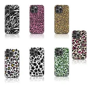 Fashionable leopard print pattern, vintage matte phone case, compatible with iPhone X, 11, 12, 13, 14, 15, 16, 17 Plus/Air/Pro Max/Pro ,Brand new 2-in-1 shockproof design.MFL59