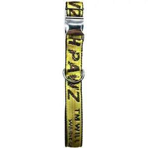 Industrial Belt Collar with Leash and Harness for Dogs - Nylon Material, Gunmetal Hardware, Alloy Zinc D-Ring, Fully Adjustable, One Size Fits All