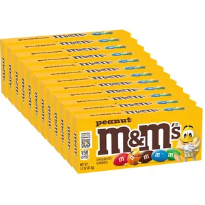 M&M'S Milk Chocolate Candy Movie Theater Box, Bulk Chocolate Candy Party Favors, 3.10-Ounce, Pack of 12