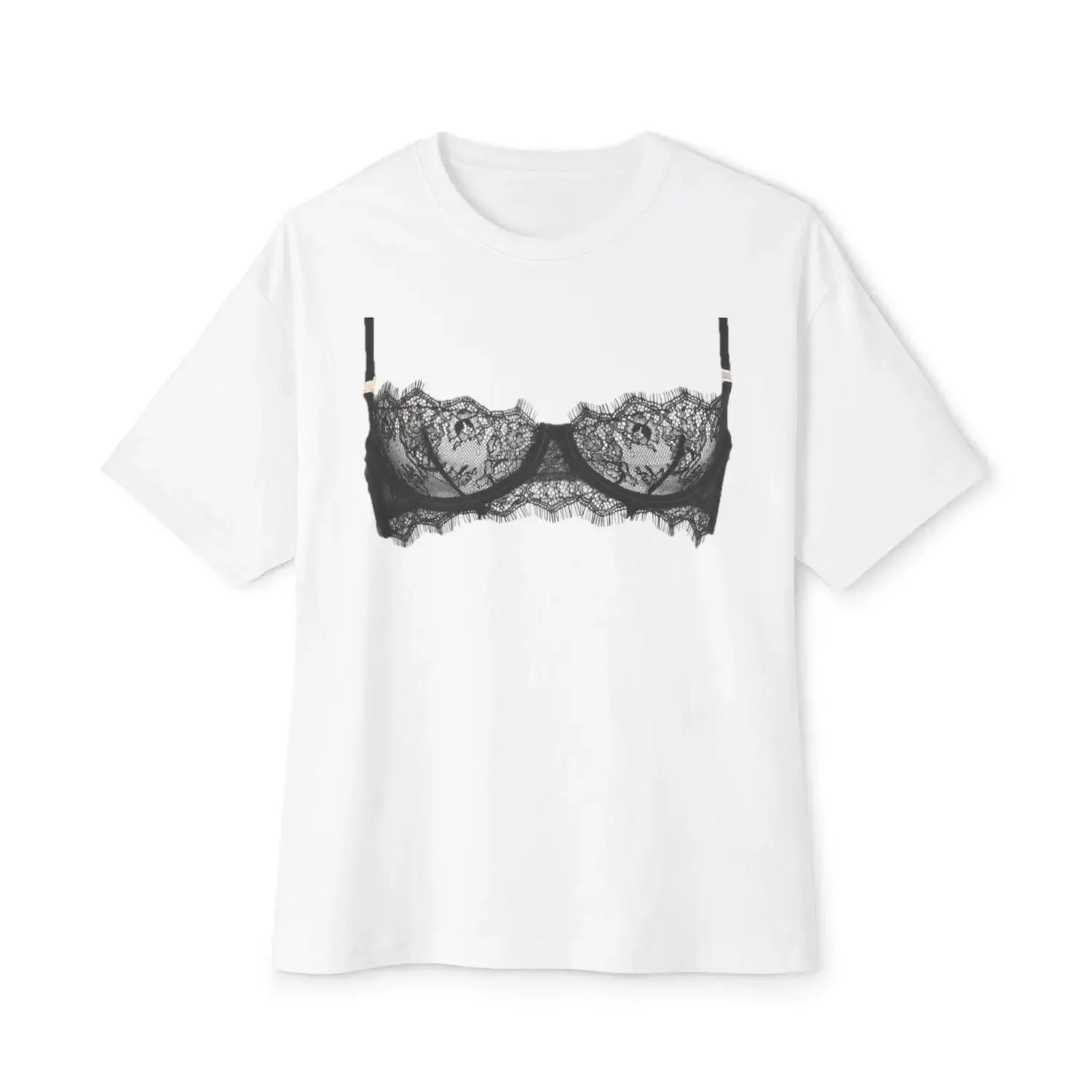 Women's Casual Crew Neck Short-Sleeve Lace Accent Graphic Cotton Slim-Fit T-Shirt - Breathable Boho Elegant Streetwear Top for All Seasons