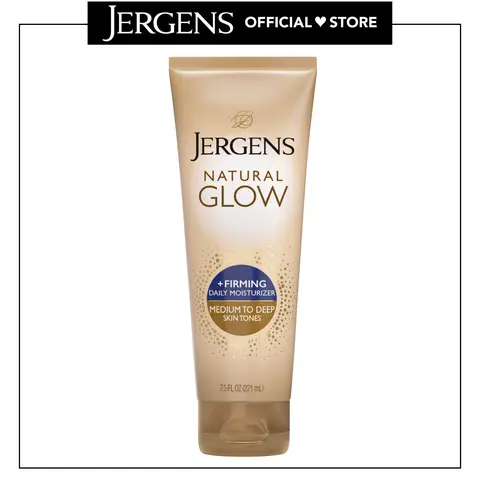 Jergens Natural Glow +Firming Self Tanner Body Lotion, Medium to Deep Skin Tone, Sunless Tanning Moisturizer with Collagen and Elastin. Helps to Visibly Reduce Cellulite, 7.5 Fl Oz