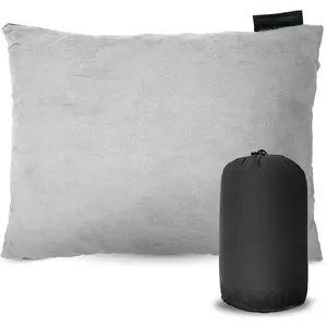 Essentials Airplanes, Camping, and Travel-Memory Foam Washable Pillow-Small, Medium (Pack of 1), Grey