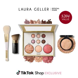 Laura Geller Tuscan Dreams Holiday Baked Starter Kit 4PC Full Face Makeup Palette with Foundation Limited Edition Brushes for Flawless Skin - Beauty Kit Laura Geller Tuscan Dreams Holiday Baked Starter Kit 4PC Full Face Makeup Palette with Foundation Limited Edition Brushes for Flawless Skin - Beauty Kit