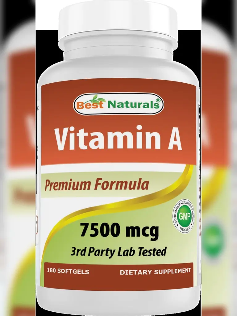 Best Naturals Vitamin A 25000 IU (7500 mcg), Non-GMO Formula Supports Healthy Vision & Immune System and Healthy Growth & Reproduction, 180 Softgels