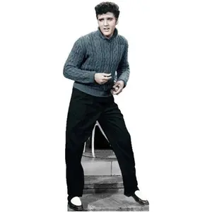 212 MAIN Advanced Graphics Elvis Blue Sweater Large-Size Stand-Up Cardboard Cutout - Home Decor, Room Decorations, Wall Mount Decoration for Party Display