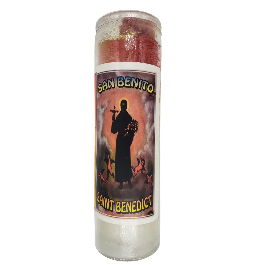 Saint Benedict / San Benito Veladora Preparada