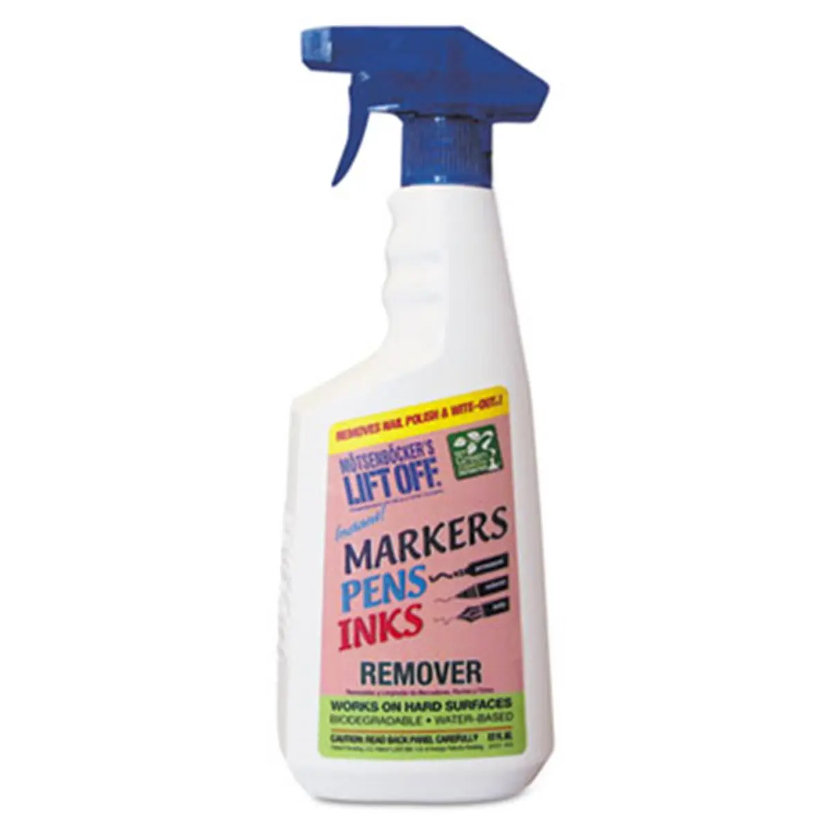 Lift No. 3 Motsenbockers Pen-Ink Graffiti Remover - 22oz Trigger Spray (Pack of 6), Water-Based Pet Odor & Stain Control Solution, Cloth-Safe for Clothing, Cotton, Upholstery, Nylon, Wool, Ceramic, Porcelain, Dry Erase Boards