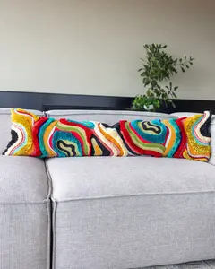 Echo Organic Cotton Abstract Oversized Lumbar Pillow