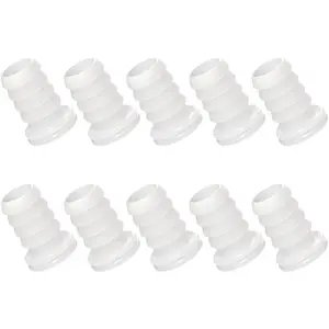 Plastic 3/8" Pex Barb Plug End Cap Pipe Crimp Fitting, Pack of 10