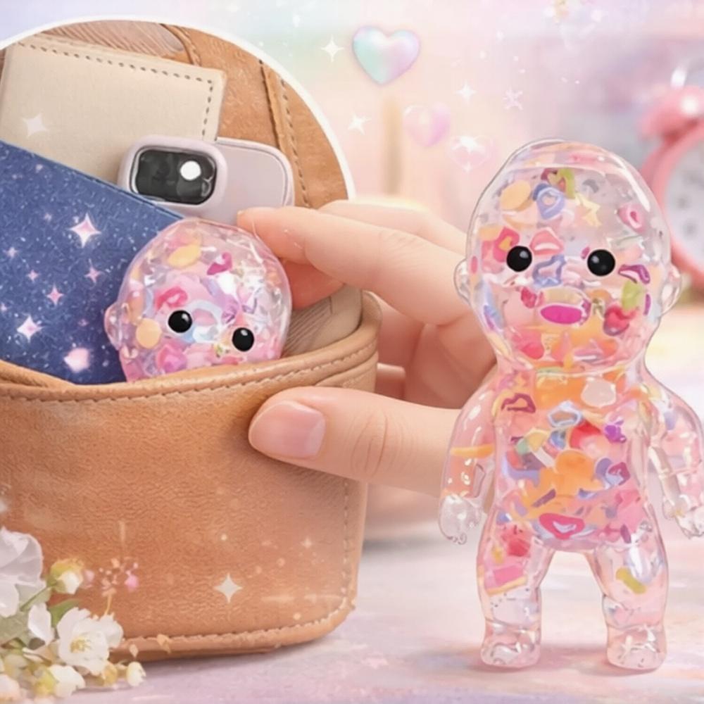 Curiosities Sugar Swaps Jumbo Baby Squishy - Crystal Version Sparkly Squishies for Stretching & Squeezing, Non-Toxic Sensory Fidget Toy for Stress Relief, Stress Relief Sensory Fidget Toys for Kids & Adults