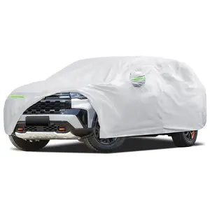 Car Cover Custom Fit for Ford Explorer 1995-2025, Waterproof Full Exterior Cover Sun Rain Protection with Door Zipper Silver