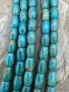 Campitos (mex) turquoise 7x10mm barrel beads (8 inch strands)
