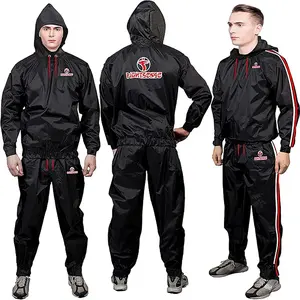 FIGHTSENSE Hooded Sauna Sweat Suit for Men & Women, Anti-Rip Training Set