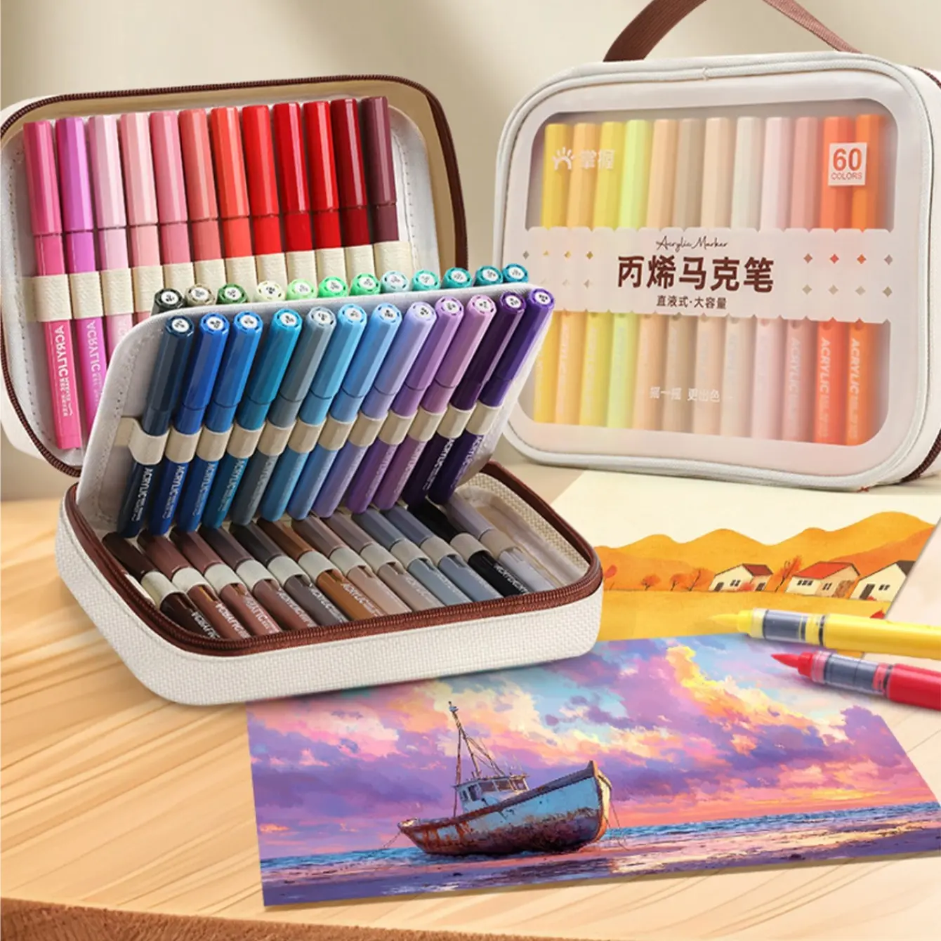 Liquid Markers Set, 24-84 Colors Available, Acrylic Paint Pens, Drawing & Painting Tools for Wood, Stone, Canvas, Glass, Fabric, DIY Art Supplies, Art Craft Supplies