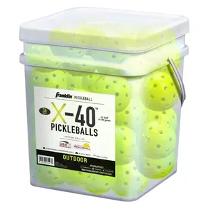 Franklin X-40 Official Size Outdoor Pickleball Pack - 36-Count Polyethylene Pickleballs with Precision Holes for Outdoor Play