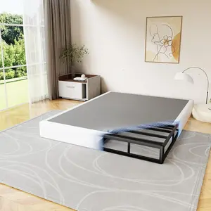 Size Box Spring 7 Inch, Heavy Duty Metal Box Spring Bed Base with Fabric Cover, Mattress Foundation, Easy Assembly, Noise Free()