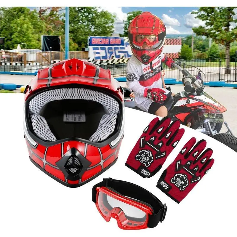 Youth Motorcycle Four Wheeler Riding Racing Helmets Motocross ATV Helmets Offroad Street Dirt Bike Go-Kart BMX MX Full Face Helmet Red Spider Samll SizeGift Youth Motorcycle Four Wheeler Riding Racing Helmets Motocross ATV Helmets Offroad Street Dirt Bike Go-Kart BMX MX Full Face Helmet Red Spider Samll SizeGift