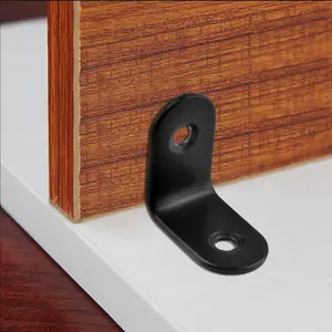 L-Shape Right Angle Bracket, Corner Connection Holder, Closet Partition Fastener, Suitable for Cabinet Wood, Includes Screws