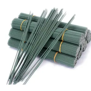 100Pcs 14 Gauge Iron Wire Sticks for Flower Stem Making, DIY Artificial Floral Arrangements, Bridal Bouquet Stem Wrapping, Sturdy Plant Stand Support and Home Craft Projects