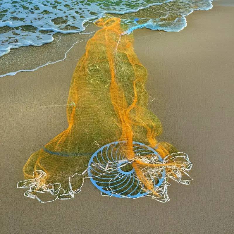 10 FT American style fishing net hand thrown net-Frisbee fishing net-seawater and freshwater bait, shrimp cage, fish cage - equipped with heavy-duty sinker-outdoor fishing tools-Easter/Christmas/Father's Day gift-golden fishing net, symbolizing wealth