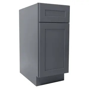 Grey Shaker Base Cabinet - Ready to Assemble, Ideal for Kitchen, Laundry,and Bathroom Storage- Different Size for Options